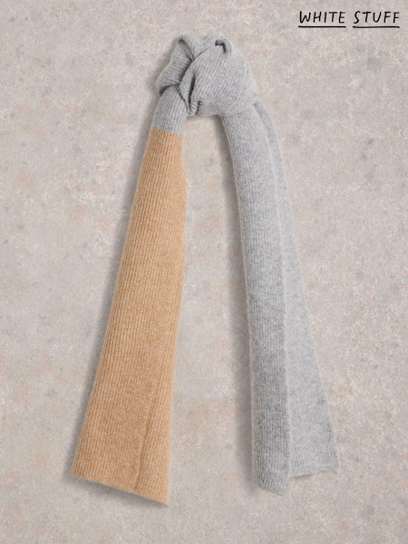 White Stuff Grey Poppy Knitted Scarf (AW0796) | €44