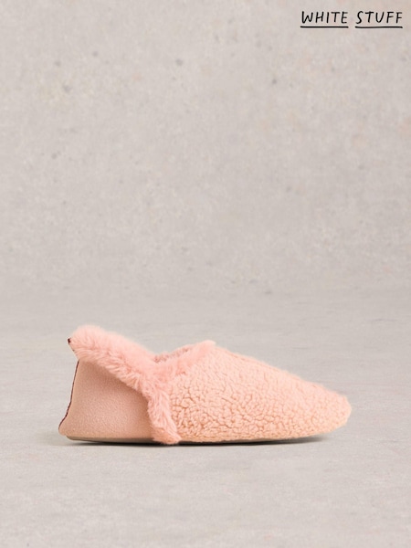 White Stuff Pink Reya Closed Back Slippers (AW0810) | $25