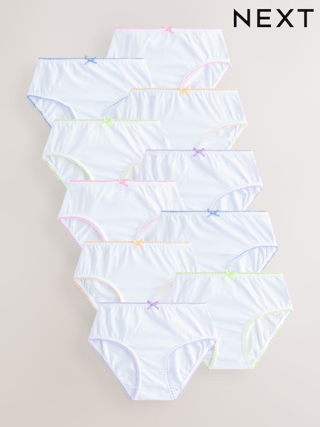 Heart Contrast Lace Briefs 10 Pack (1.5-16yrs) (AW0835) | € 16 - € 23