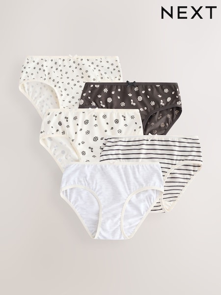 Чорний/білий - Ditsy Print Briefs 5 Pack (1.5-16yrs) (AW0846) | 288 грн - 453 грн