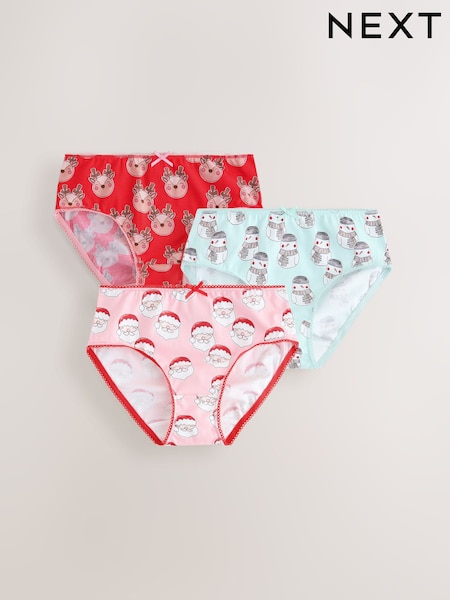 Red Christmass Briefs 3 Pack (1.5-12yrs) (AW0849) | R$ 60 - R$ 80