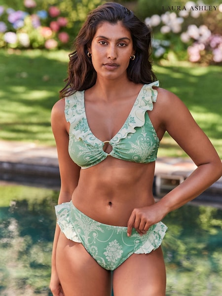 Laura Ashley Green Josette Frill Bikini Bottoms (AW1139) | € 28