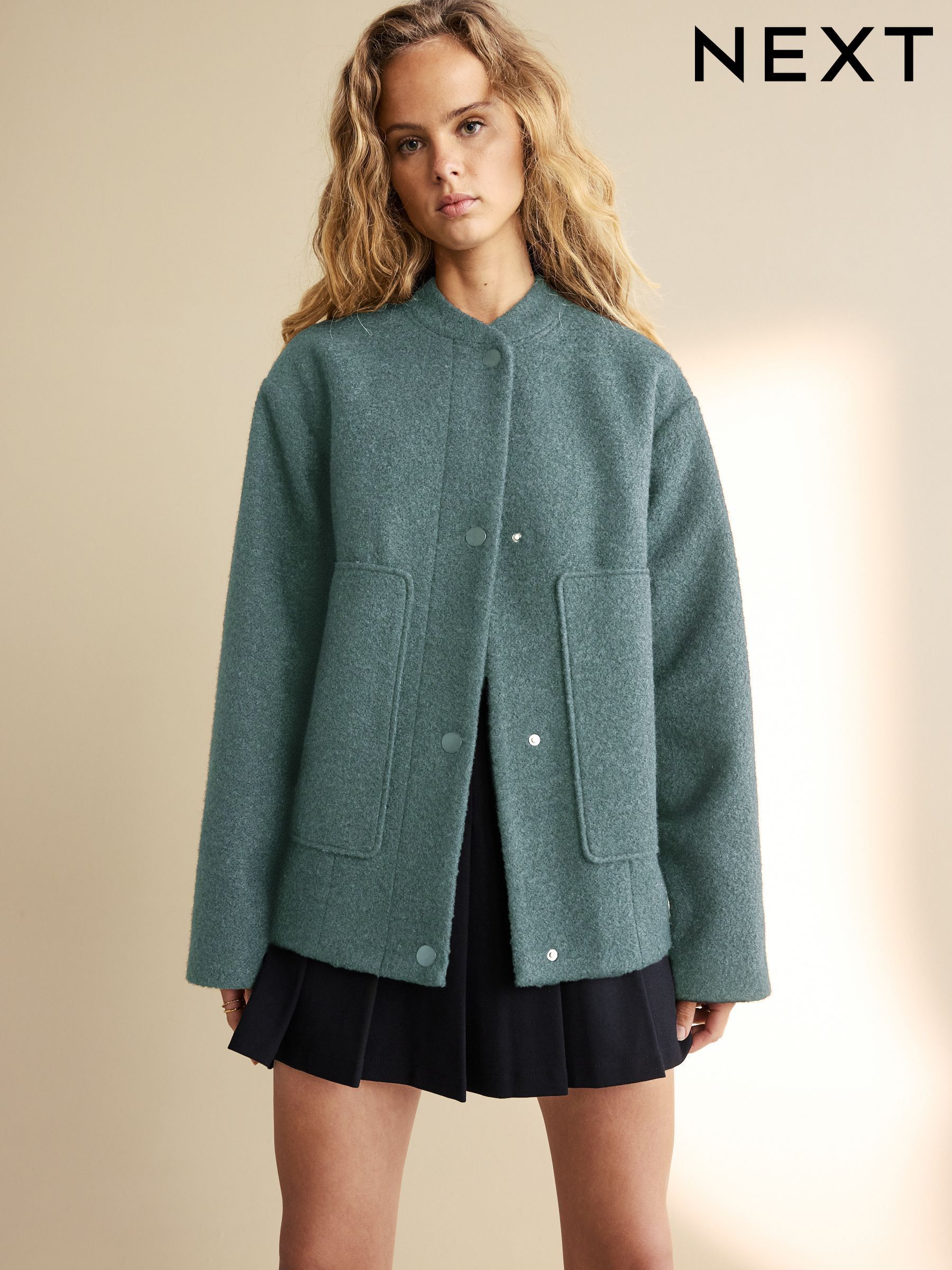 Women's Casual Mid Plain Long Sleeve Coatsandjackets | Next