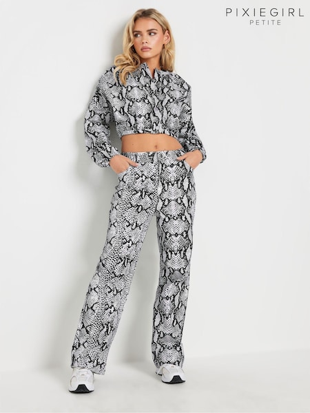 PixieGirl Petite Snake Print Straight Leg Jeans (AW1156) | €30
