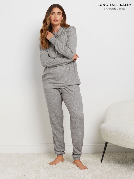 Grau - Long Tall Sally – weiche Jogginghose mit Bündchen (AW1160) | 43 €