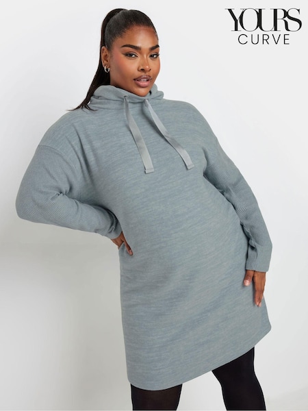 Yours Curve Blue Soft Touch Hoodie Dress (AW1192) | 2,043 UAH