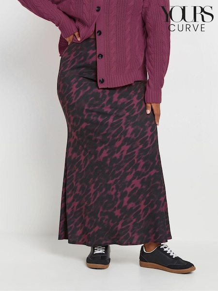 Yours Curve Limited Leopard Print Maxi Skirt (AW1204) | ‏146‏₪