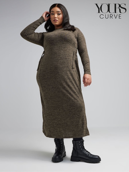 Yours Curve Brown Limited Collection Marl Maxi Dress (AW1216) | $70
