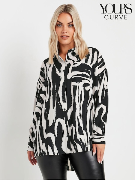Yours Curve White Oversized Shirt (AW1247) | $51