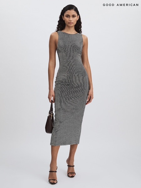Good American Black Crystal Bodycon Dress (AW1287) | 1,450 QAR