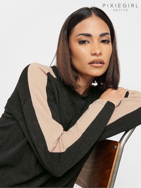 PixieGirl Petite Black Soft Touch Side Stripe Jumper (AW1316) | 1,622 UAH