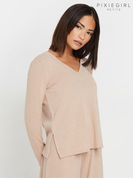 PixieGirl Petite Cream Soft Touch V-Neck Jumper (AW1319) | 1,622 UAH