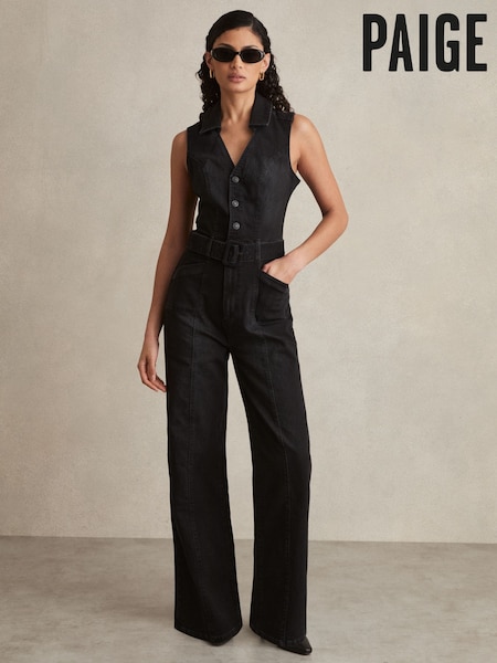 Paige Sleeveless Denim Jumpsuit (AW1354) | €559