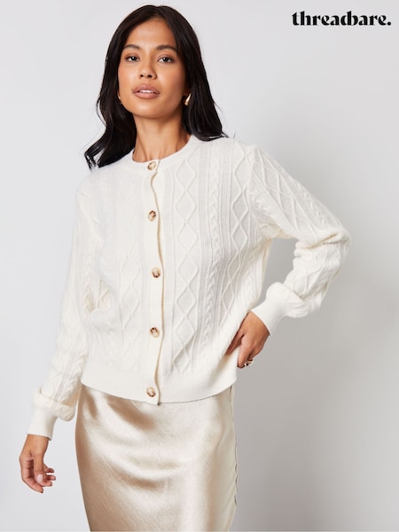 Threadbare Crew Neck Cable Knit Cardigan (AW1445) | € 27