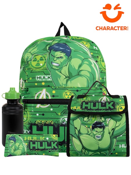 Character Marvel Hulk Backpack Lunch Bag And Water Bottle Set (AW1462) | ‏163 ر.ق.