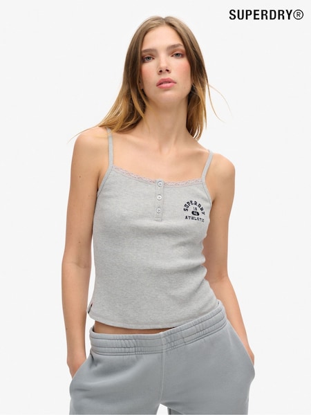 Superdry Grey Athletic Essentials Graphic Button Cami (AW1502) | €25