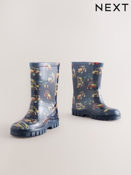 ネイビー ショベルカー - Wellies (AW1519) | ¥ 2,140 - ¥ 2,720