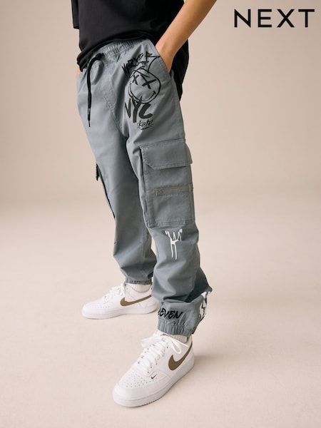 Blue Graffiti Cargo Trousers (3-16yrs) (AW1550) | €28 - €35