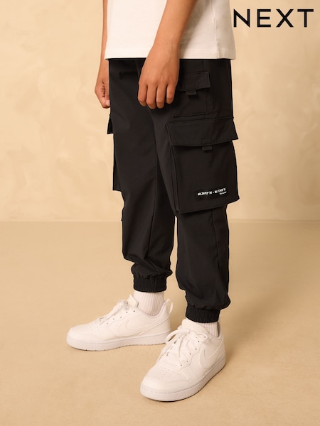 Black Cargo Premium Putty Trousers (3-16yrs) (AW1551) | AED102 - AED127