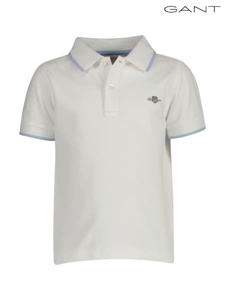 Off White - GANT Pikéskjorter med tips for barn (AW1603) | kr785