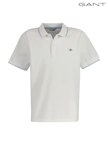 Hvit - GANT Pikéskjorter med tips for barn (AW1614) | kr785