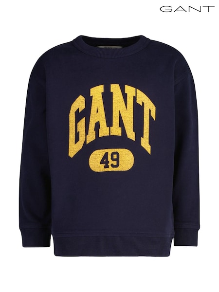 GANT Blue Kids Varsity Inspired Sports Logo Sweatshirt (AW1620) | €92