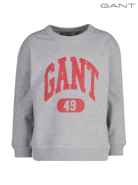 GANT Grey Kids Varsity Inspired Sports Logo Sweatshirt (AW1626) | €92