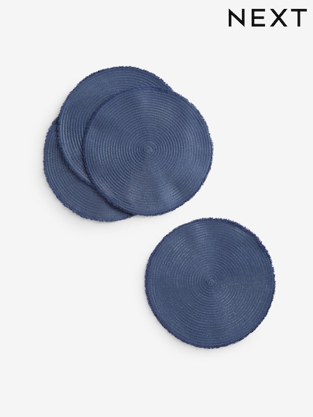 Set of 4 Navy Fringe Placemats (AW1643) | PKR 7,250