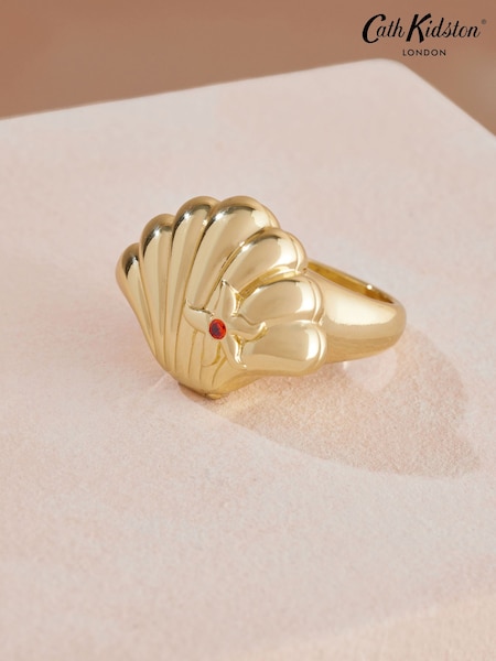 Cath Kidston Gold Tone Shell Locket Ring (AW1791) | R$ 315