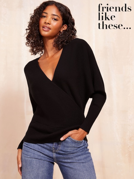 Friends Like These Black Ballet Wrap Top (AW1801) | 2,103 UAH