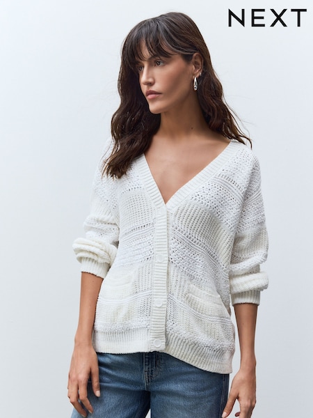 Bela - Button Up Knitted Stitch Cardigan (AW1997) | € 39