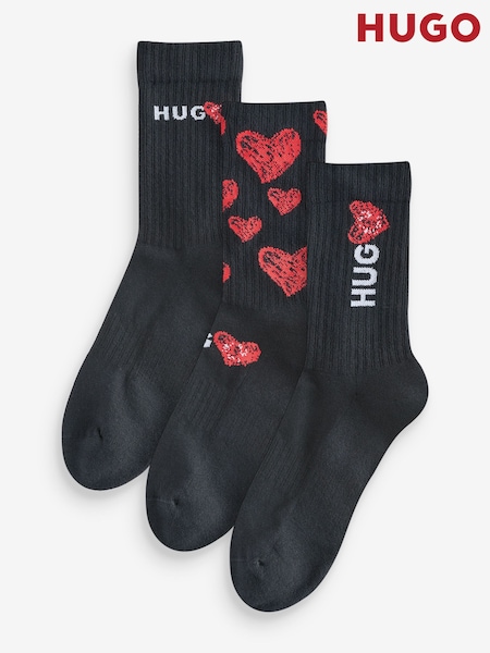 HUGO Black Hugo Valentines Heart Socks 3 Pack (AW2003) | €31