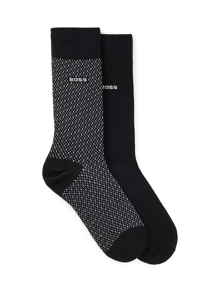 BOSS Patterned Regular Length 2 Pack Socks (AW2005) | €21