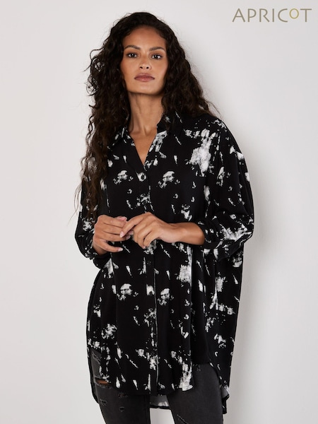 Apricot Black Oversized Paint Cloud Tunic (AW2023) | €44