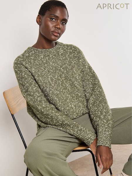 Apricot Green Two Tone Knit Jumper (AW2086) | €50