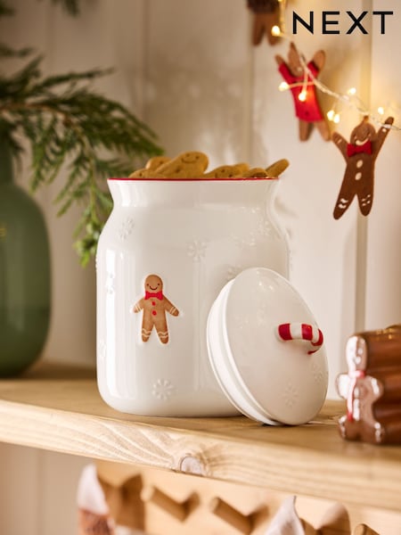 White Gingerbread Treat Jar (AW2234) | 108 QAR