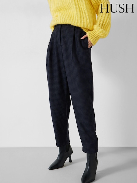 Hush Ruby Check Wool Blend Trousers (AW2236) | 455 LEI