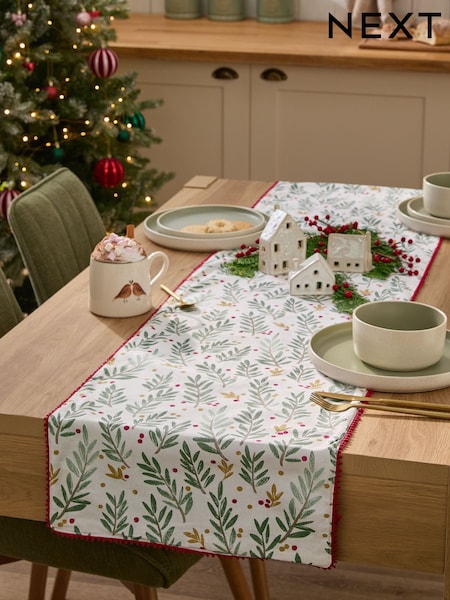 Natural Christmas Mistletoe Table Runner (AW2259) | €28 - €32