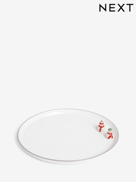 White Winter Scene Snowman Platter (AW2339) | €28