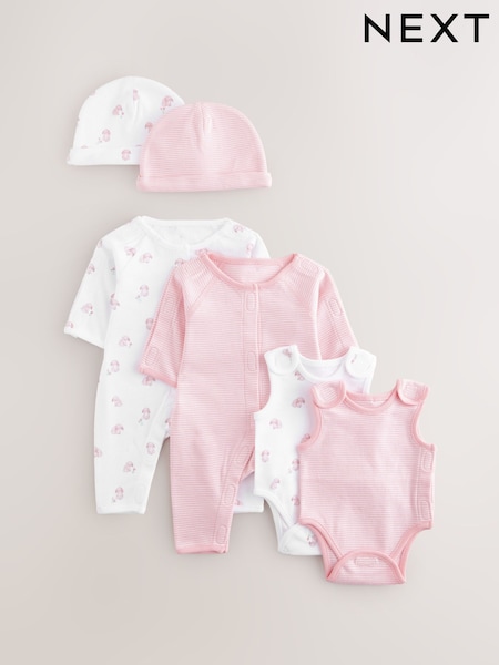 Pink Baby Premature Sleepsuit Set 6 Piece (0-0mths) (AW2347) | €29