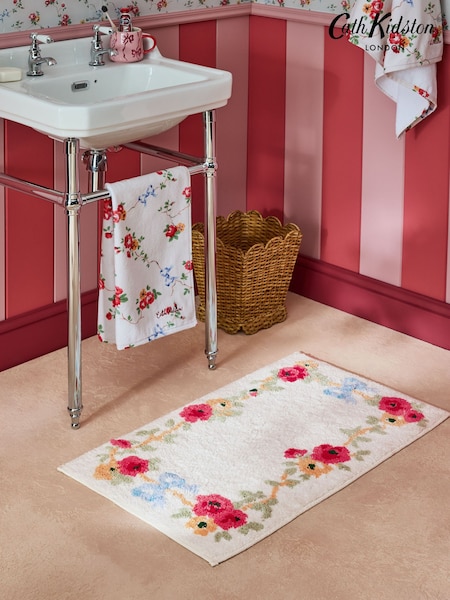 Cath Kidston Floral Rose and Bows 100% Cotton Bath Mat (AW2493) | €32