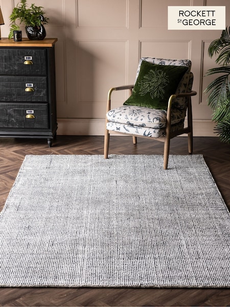 Rockett St George Black Micro Dotty Viscose Tufted Rug (AW2497) | €136 - €613