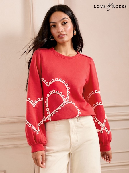 Inimă roșie Cornelli - Love & Roses Jerseu blugi (AW2600) | 253 LEI