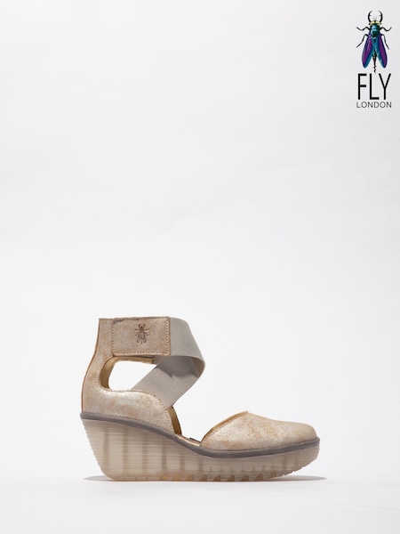 Fly London Yolg Touch and Close fastening Ankle Strap Wedge Shoes (AW2658) | kr1 713