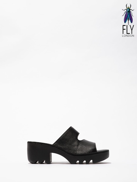 Fly London Tech Slip On Black Sandals (AW2661) | R$ 840