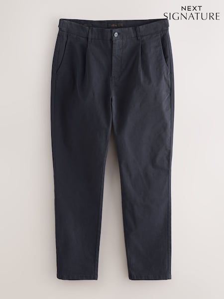 Bleumarin - Signature Chino Trousers With Silk (AW2733) | 439 LEI