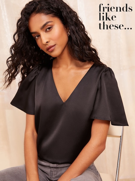 Friends Like These Short Sleeve Angel V-Neck Blouse (AW2746) | 45 €