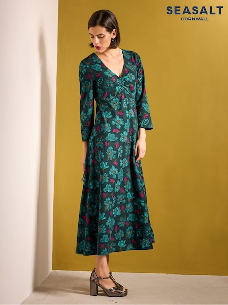 Seasalt Cornwall Blue 100% Cotton Willow Blossom Dress (AW2945) | € 84