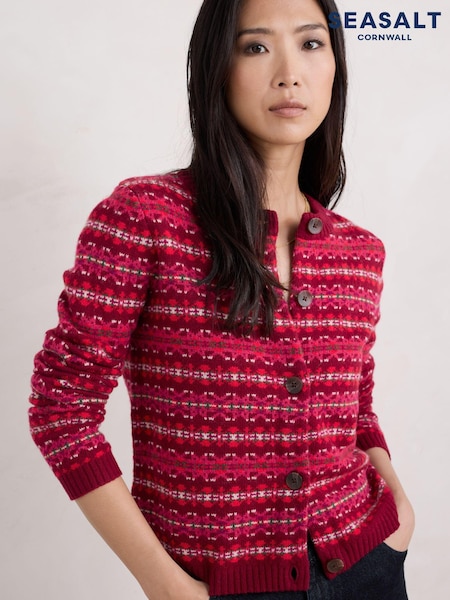 rdeča - Seasalt Cornwall Percella Cove Fair Isle Cardigan (AW3008) | € 100