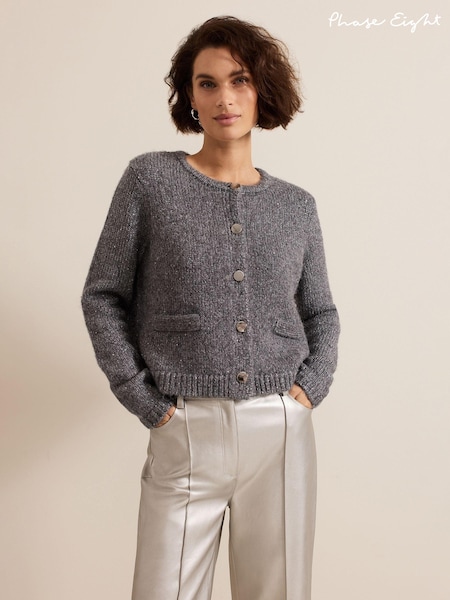 Phase Eight Grey Eden Sequin Jacket (AW3022) | €152